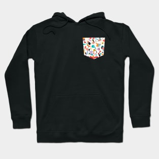 Pocket- abstract dreaming animal shapes Hoodie